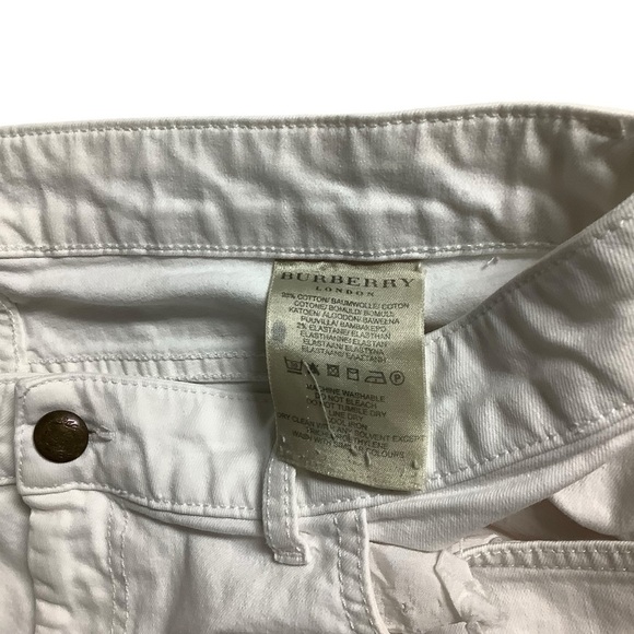 Burberry London Jeans Distressed Cropped White Size 32 Waist (measured) - Picture 3 of 10
